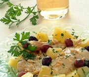 Baccalà con patate e olive