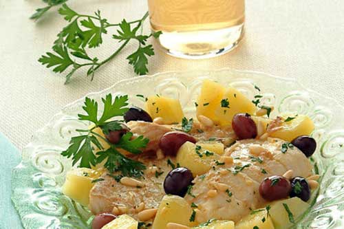 Baccalà con patate e olive